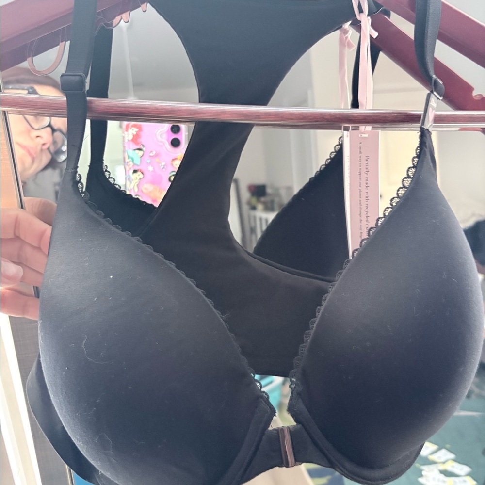 Victoria's Secret Black Scalloped Edge Bra